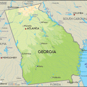 state of georgia highlighted on the map