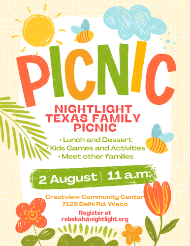 Invitation picnic in Texas for adoptive families