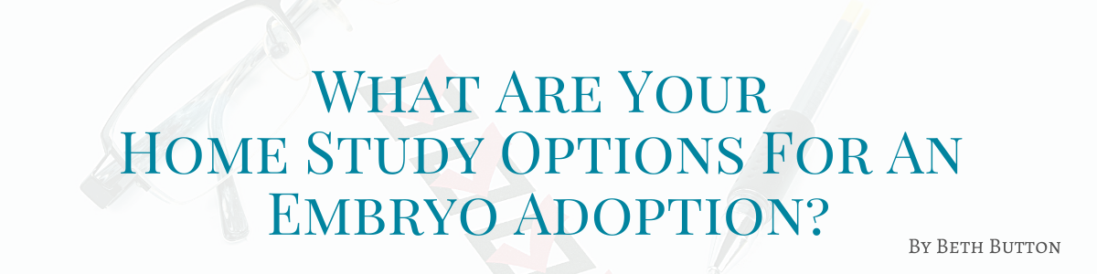 What Are Your Home Study Options For An Embryo Adoption?